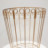 Gold metal paper basket