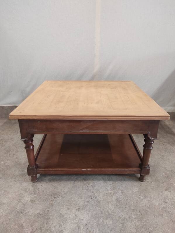 White and gold leaf coffee table