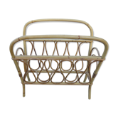 Porte revues vintage rotin
