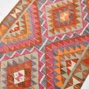 Tapis coureur vintage kilim fait à la main 3x12, 102x362 cm
