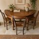 Louis-Philippe XIXth century demi-lune console table in solid walnut – seats 6 people.