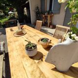 Solid pine table for 10 people.