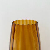 Large XL candy jar Empoli Italy in amber blown glass - 1960s