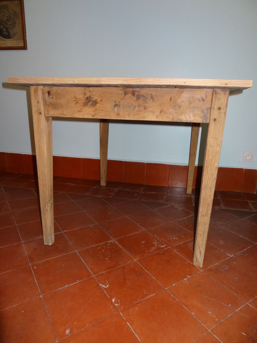 Table de ferme en bois naturel