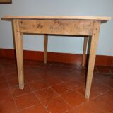 Natural wood farm table