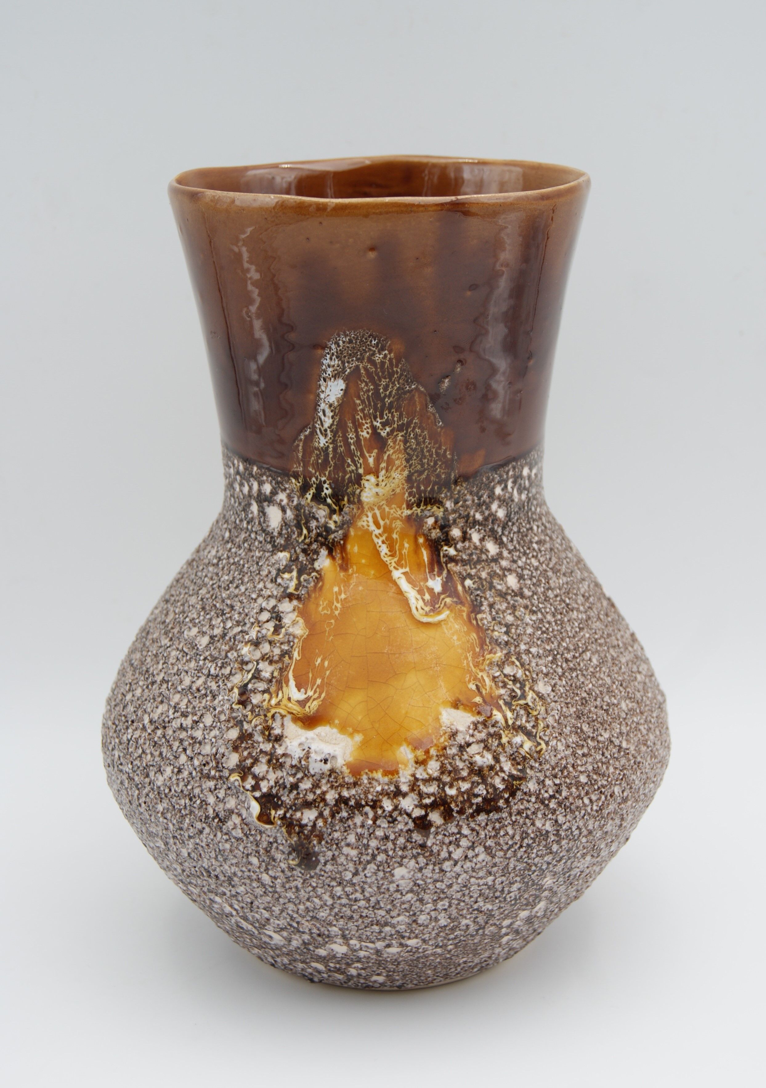 Ceramic vase vintage lava effect