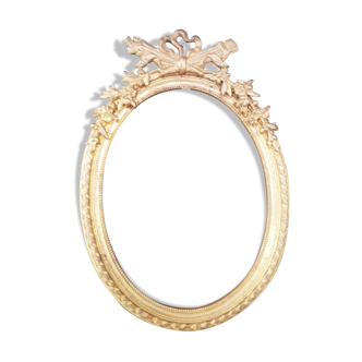 Old bronze oval format frame
