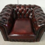 Armchair chesterfield mahogany leather English style
