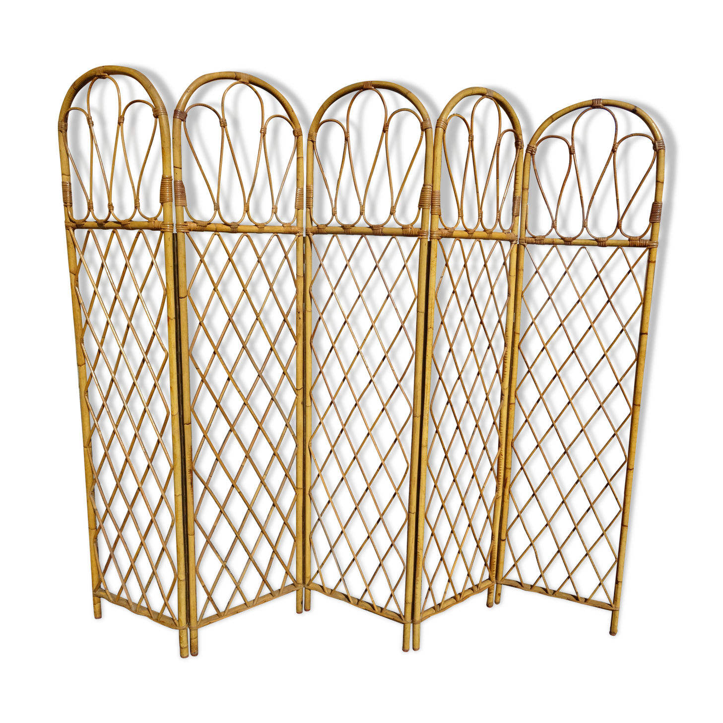 Vintage rattan screen year 60/70