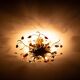 Wonderful gilded florentine flush mount light by Banci Firenze 1970s Italy