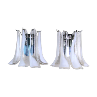 Appliques en verre de Murano des années 1970, Mazzega, Italie - une paire