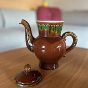 Large jug / enamelled earthenware teapot with a flambé glaze — Soviet design