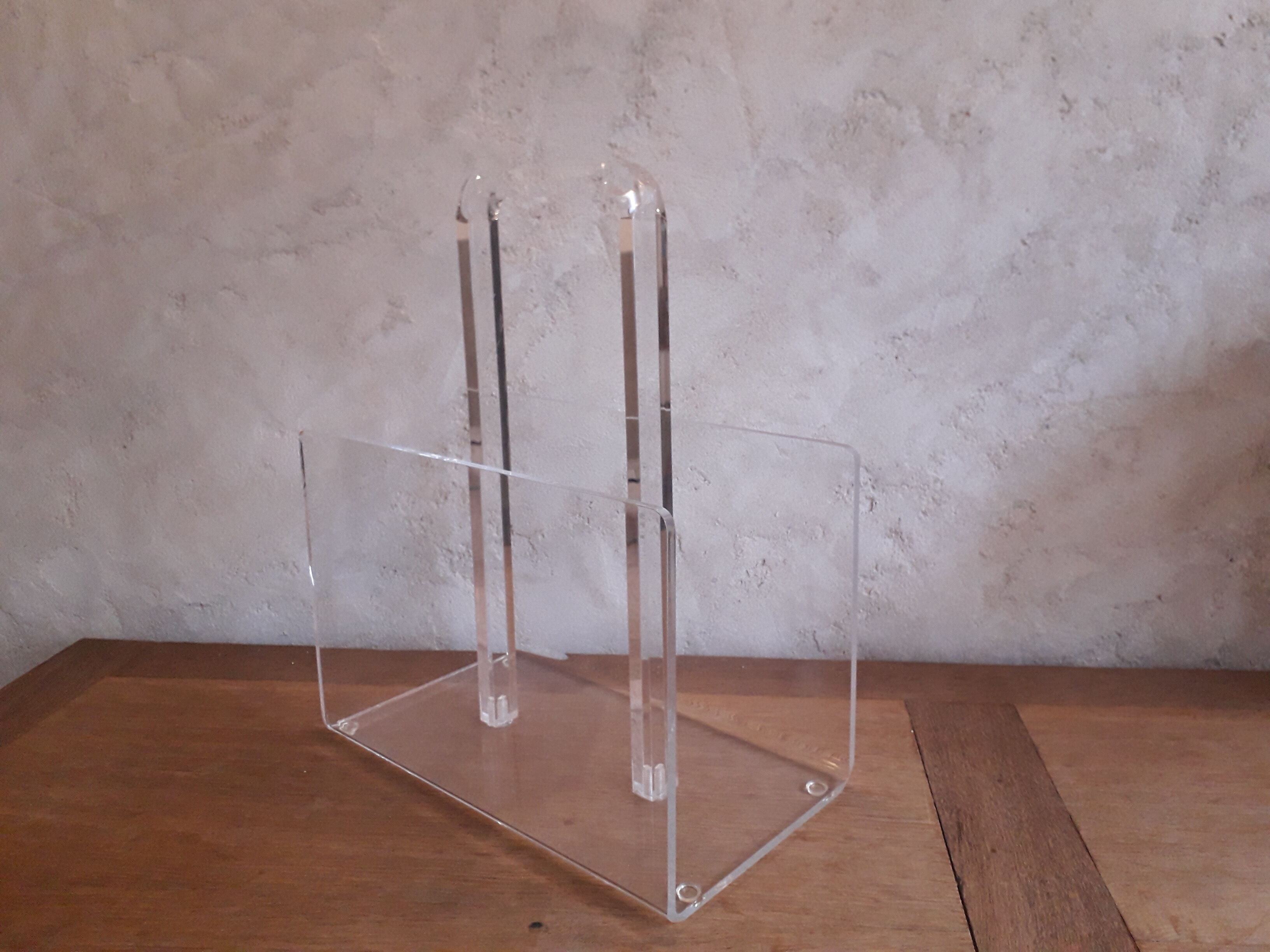 Vintage Plexiglas magazine holder