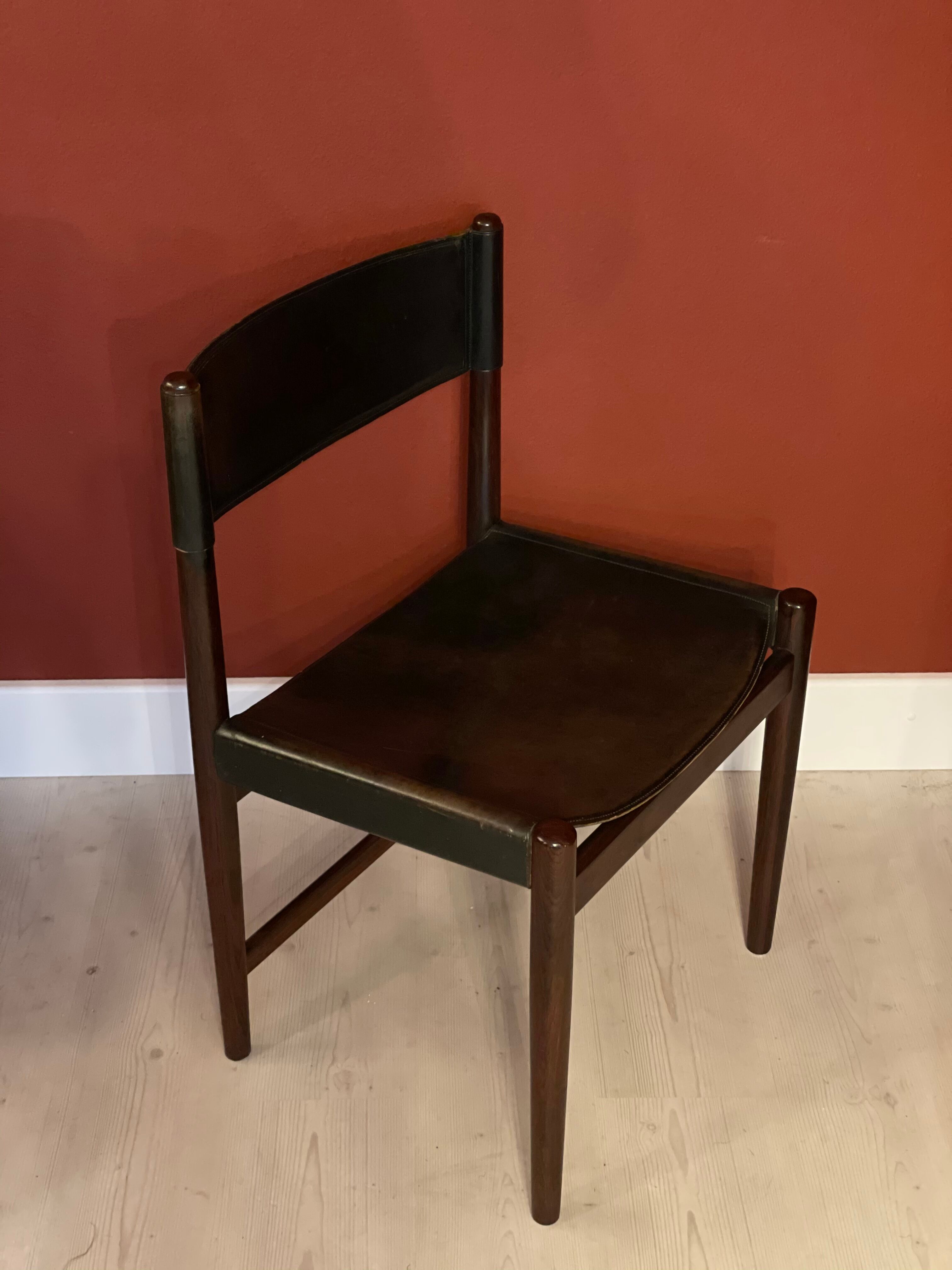 Palisander Leather Chair by Kurt Ostervig  for Sibast