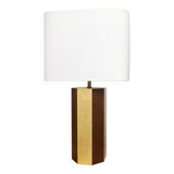 Lampe La Luco finition vernis noyer & or jaune