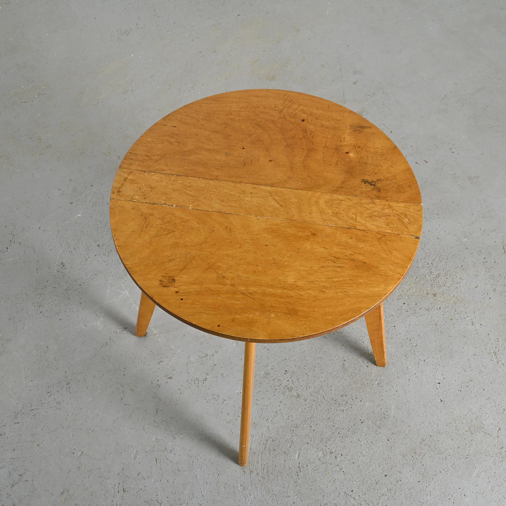 Beech dining table, France, circa 1960