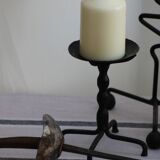 Set of 3 wrought iron candle holders