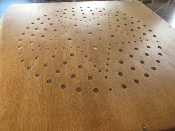 Paire de chaises pliantes vintage en bois motif étoile sur assise