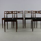 Sixties Danish design rosewood dining chairs by cabinetmaker Johannes Ander