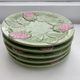 Set of 5 plates in slurry decorated strawberry of f. mendes