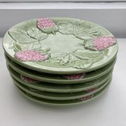 Set of 5 plates in slurry decorated strawberry of f. mendes