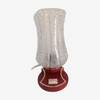 Lampe de chevet vintage , verre tulipe , années 60-70