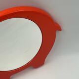 Space Age Wall Mirror with Hippo Shape Poss Denmark, 1960/70s