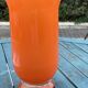 Orange glass vase
