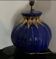 Kostka Lamp France – cobalt blue ceramic and gilding – vintage