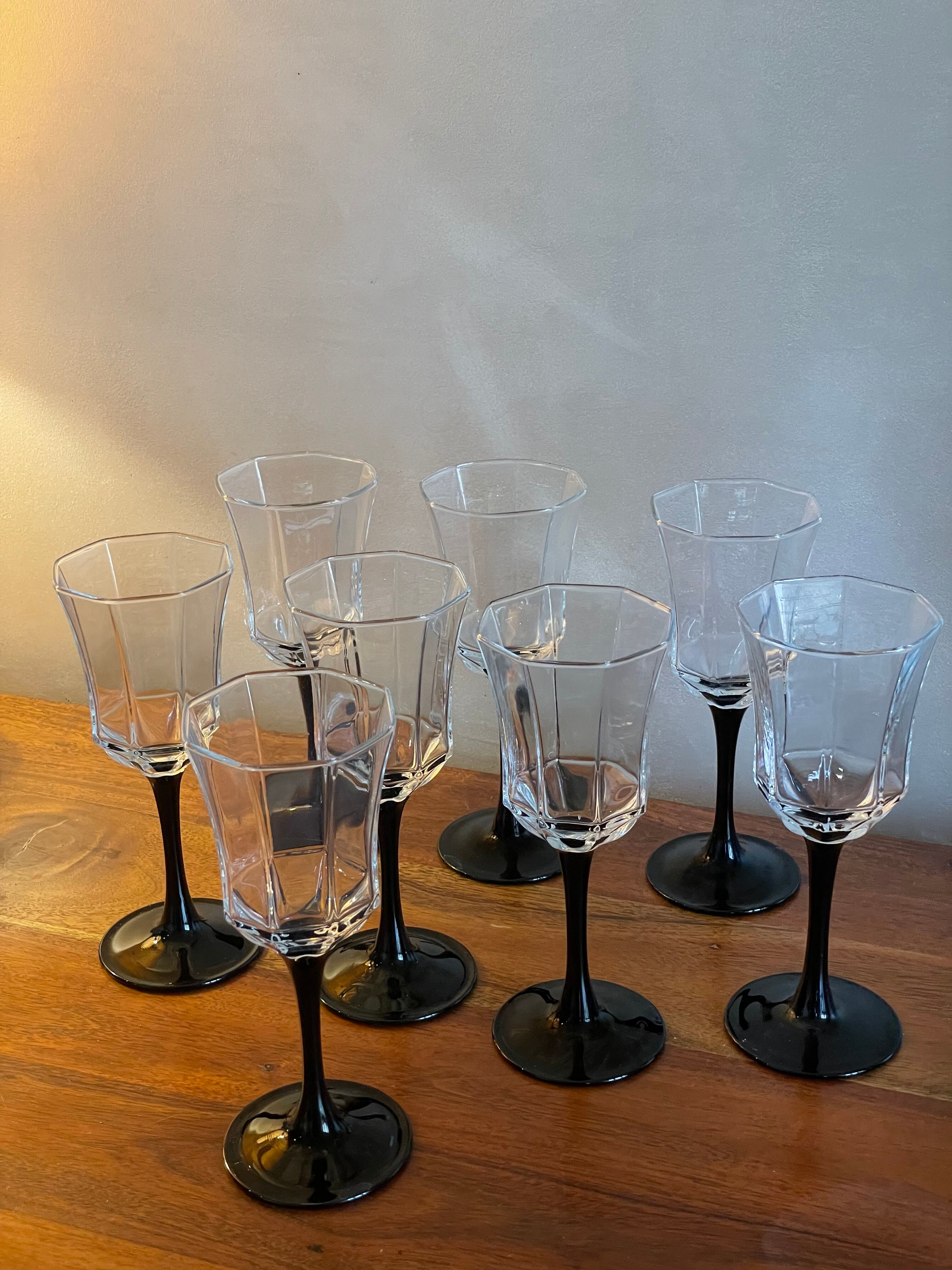 8 Esso Luminarc stemware
