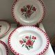 Set of 11 plates signed Mignardises Sarreguemines hand painted decor