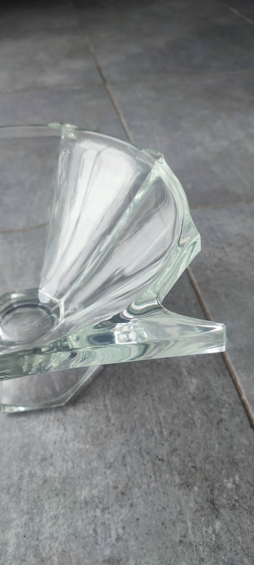 Coupe en verre épais style Art Déco gravée Slovakia