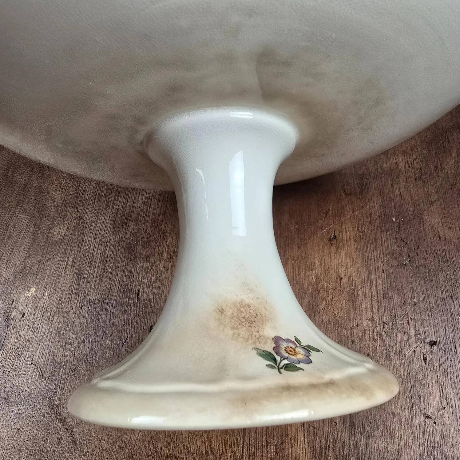 Antique compote dish Villeroy & Boch Mettlach Floralia 1577 – Saar Basin