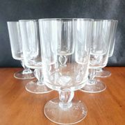 Verres en cristal pieds torsades neufs
