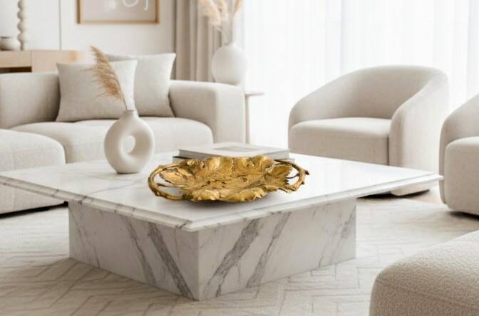 French bronze tray in Oak Leaf style from the 1950s