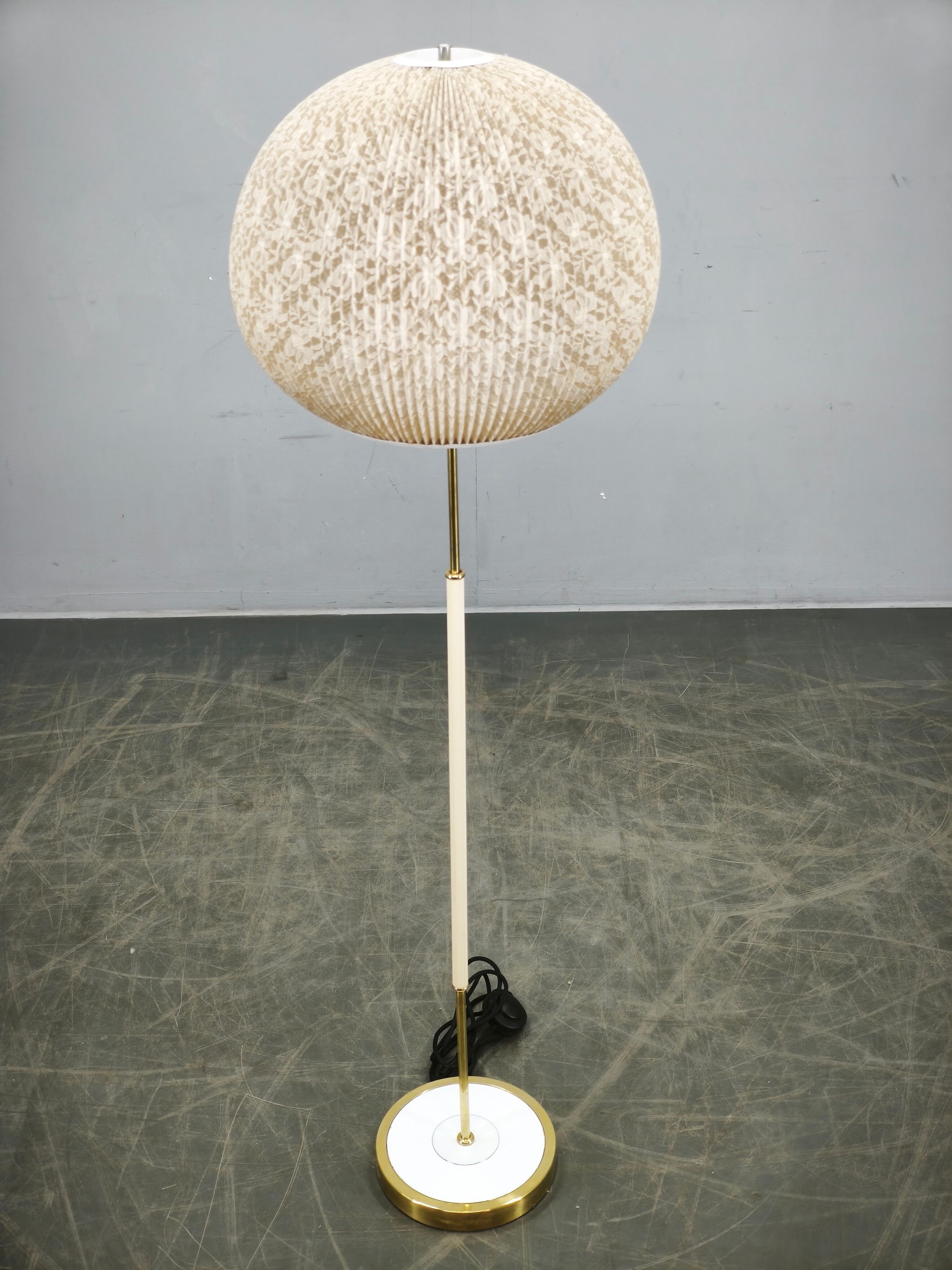 German Mid-Century Floor Lamp with Globe Shade, 1960s