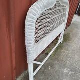White rattan headboard 1960 1970