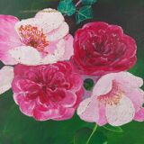 Oil painting on canvas bouquet of roses