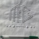 Embroidered pillowcase MC daytime relief pellets Métis scale