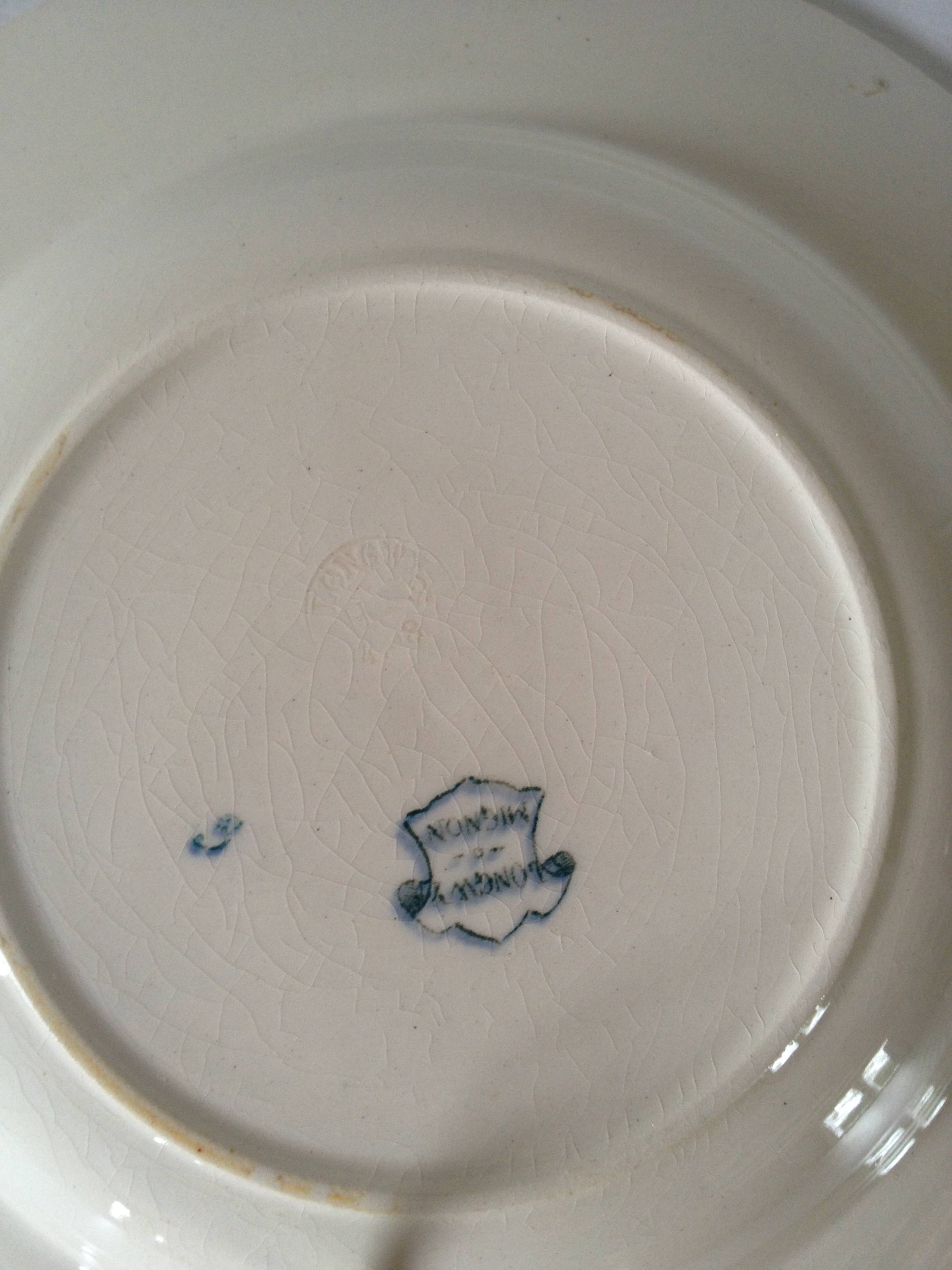 Two old plates longwy "cute" french faience