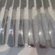 12 table knives with silver-plated metal handles, Christofle Concorde, 23.7 cm