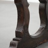 Antique English early 19th century hall bench made of oak