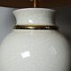 Ivory crackled earthenware lamp, in the style of vintage Le Dauphin.