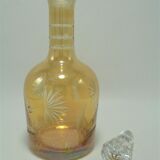 Chiseled glass decanter