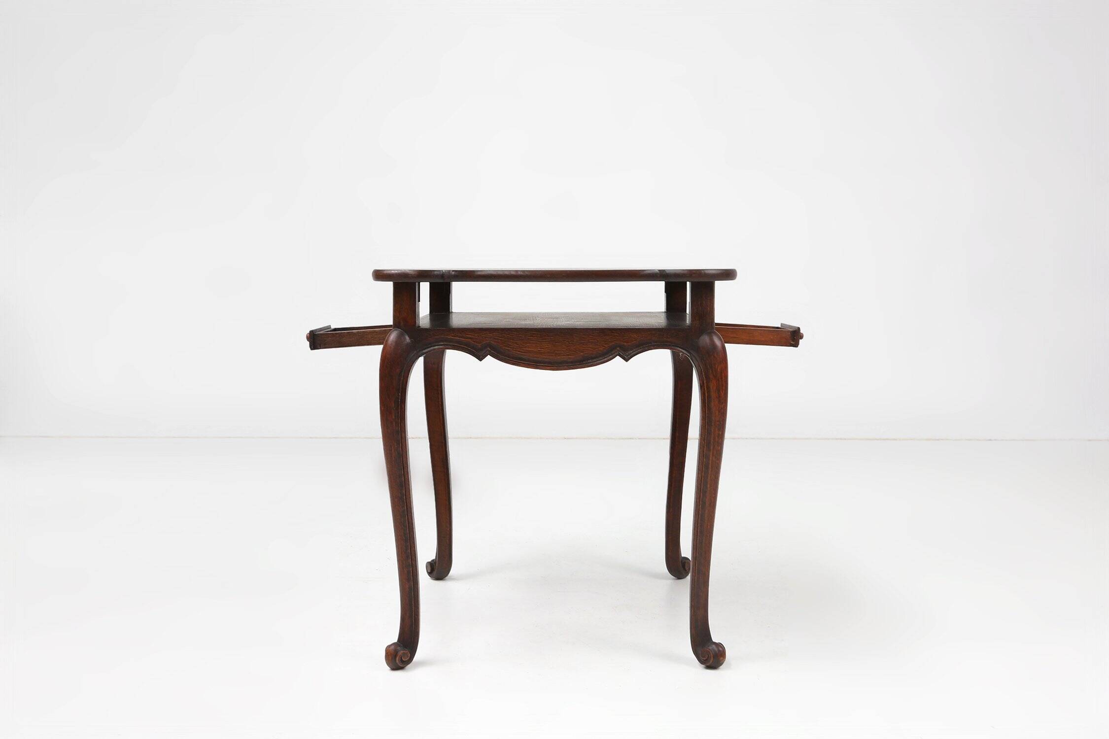 French Card Table in Wood with 2 Drawers, 1890s