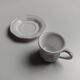 6 tasses Niderviller blanches et roses à décor de fleurs