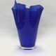 Murano - Cobalt blue glass handkerchief vase 25 cm high