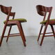 Mid- Century Set Of Two Organic Shape Teak Dinning Room Chairs, 1960 Denmark