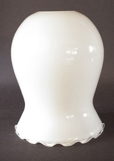 White opaline shaped like a lily of the valley bell