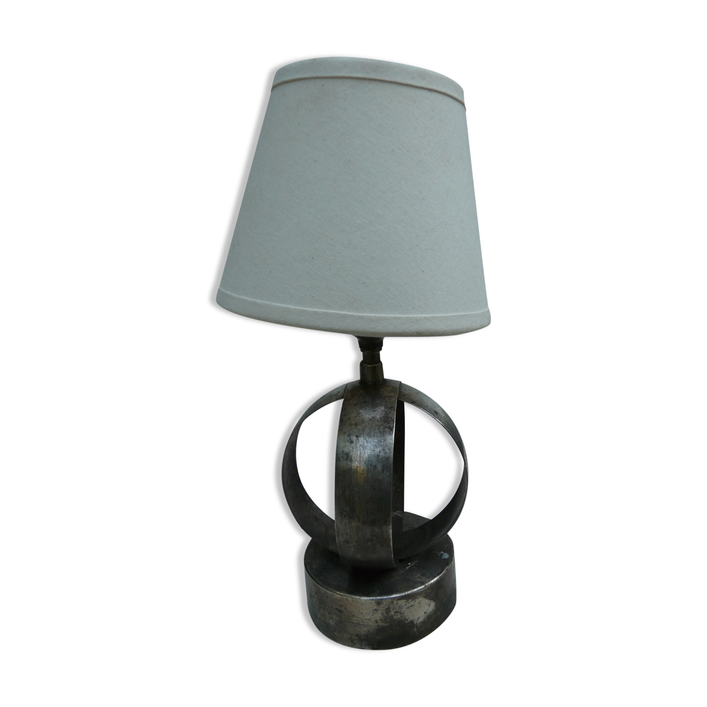 Ball foot lamp with metal blade from the 60's